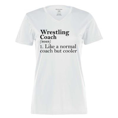 Gift For Wrestling Coach Definition Funny Wrestling Coach Gift Women's Momentum V-Neck T-Shirt