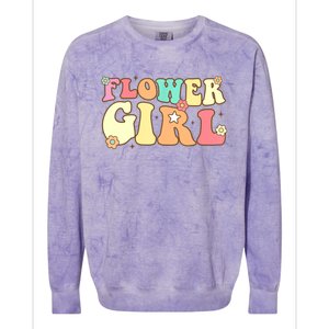 Groovy Flower Wedding Proposal Flower Colorblast Crewneck Sweatshirt