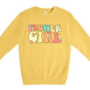 Groovy Flower Wedding Proposal Flower Premium Crewneck Sweatshirt