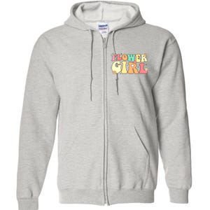 Groovy Flower Wedding Proposal Flower Full Zip Hoodie