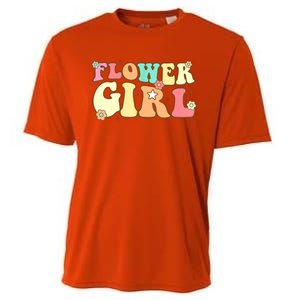 Groovy Flower Wedding Proposal Flower Cooling Performance Crew T-Shirt