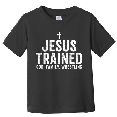 God Family Wrestling Jesus Trained Christian Vintage Toddler T-Shirt