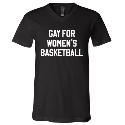 Gay For Women Basketball V-Neck T-Shirt