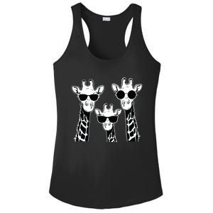 Giraffes Family With Sunglasses Giraffe Ladies PosiCharge Competitor Racerback Tank