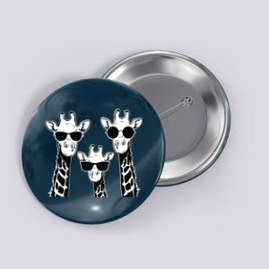 Giraffes Family With Sunglasses Giraffe Button