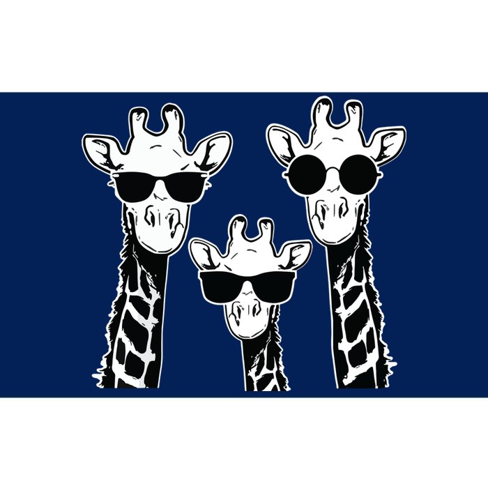 Giraffes Family With Sunglasses Giraffe Bumper Sticker