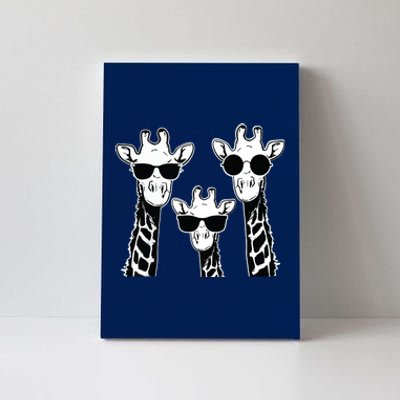 Giraffes Family With Sunglasses Giraffe Canvas