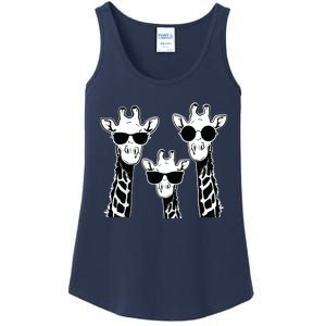 Giraffes Family With Sunglasses Giraffe Ladies Essential Tank