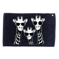 Giraffes Family With Sunglasses Giraffe Grommeted Golf Towel