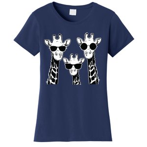 Giraffes Family With Sunglasses Giraffe Women's T-Shirt