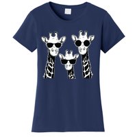 Giraffes Family With Sunglasses Giraffe Women's T-Shirt