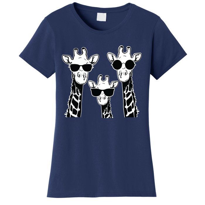 Giraffes Family With Sunglasses Giraffe Women's T-Shirt