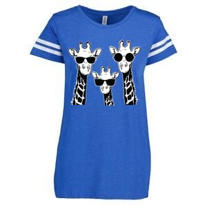 Giraffes Family With Sunglasses Giraffe Enza Ladies Jersey Football T-Shirt