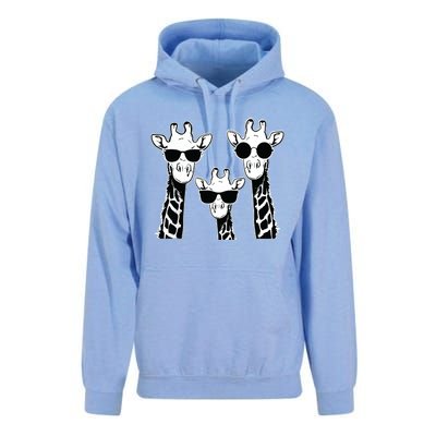 Giraffes Family With Sunglasses Giraffe Unisex Surf Hoodie