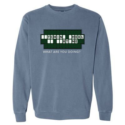 Gift For Wheel And Game Show Lovers Fortune Word Puzzles Garment-Dyed Sweatshirt