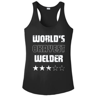 Gifts For Welders Worlds Okayest Welder Ladies PosiCharge Competitor Racerback Tank