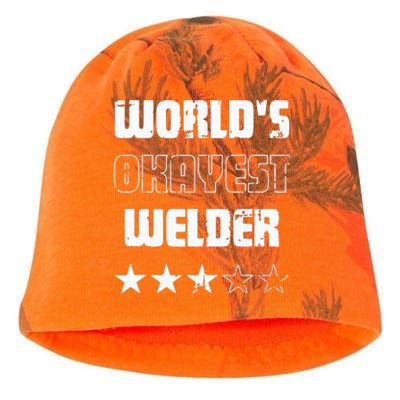 Gifts For Welders Worlds Okayest Welder Kati - Camo Knit Beanie