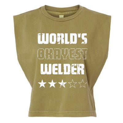 Gifts For Welders Worlds Okayest Welder Garment-Dyed Women's Muscle Tee