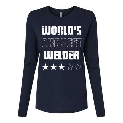 Gifts For Welders Worlds Okayest Welder Womens Cotton Relaxed Long Sleeve T-Shirt