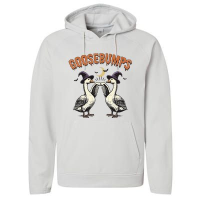 Goosebumps Funny Witch Goose Bumps Puns Halloween Performance Fleece Hoodie