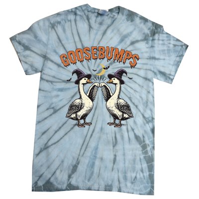 Goosebumps Funny Witch Goose Bumps Puns Halloween Tie-Dye T-Shirt