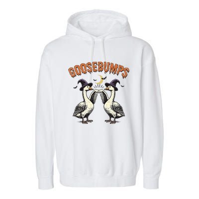 Goosebumps Funny Witch Goose Bumps Puns Halloween Garment-Dyed Fleece Hoodie