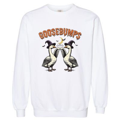 Goosebumps Funny Witch Goose Bumps Puns Halloween Garment-Dyed Sweatshirt