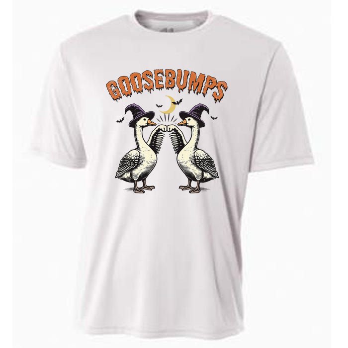 Goosebumps Funny Witch Goose Bumps Puns Halloween Cooling Performance Crew T-Shirt