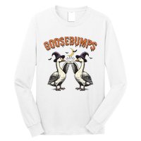 Goosebumps Funny Witch Goose Bumps Puns Halloween Long Sleeve Shirt