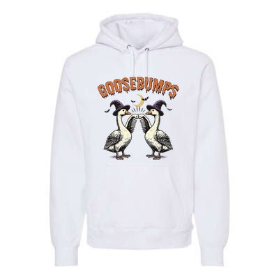 Goosebumps Funny Witch Goose Bumps Puns Halloween Premium Hoodie