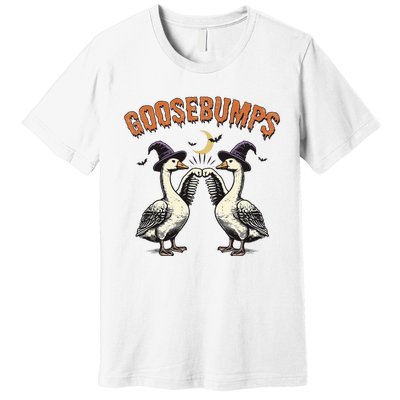 Goosebumps Funny Witch Goose Bumps Puns Halloween Premium T-Shirt