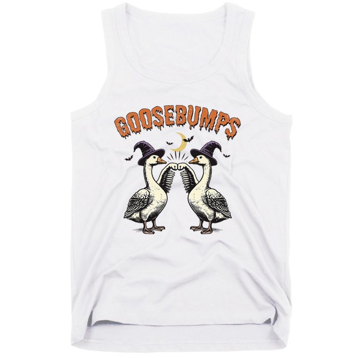 Goosebumps Funny Witch Goose Bumps Puns Halloween Tank Top