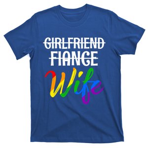 Girlfriend Fiance Wife Lesbian Pride Month Lgbt Wedding Cool Gift T-Shirt