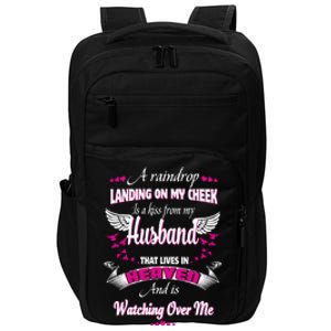 Gift For Wives Loss Husband Memorial My Husband In Heaven Cute Gift Impact Tech Backpack