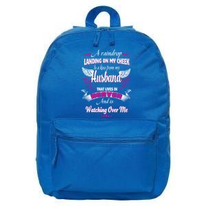 Gift For Wives Loss Husband Memorial My Husband In Heaven Cute Gift 16 in Basic Backpack