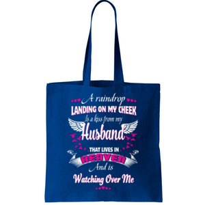 Gift For Wives Loss Husband Memorial My Husband In Heaven Cute Gift Tote Bag