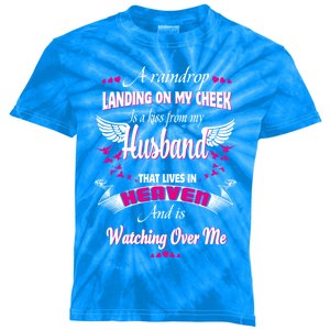 Gift For Wives Loss Husband Memorial My Husband In Heaven Cute Gift Kids Tie-Dye T-Shirt