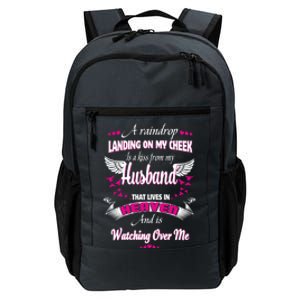 Gift For Wives Loss Husband Memorial My Husband In Heaven Cute Gift Daily Commute Backpack