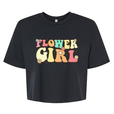 Groovy Flower Wedding Proposal Flower Bella+Canvas Jersey Crop Tee