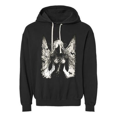Goth Fairy Witch Fairycore Horror Occult Dark Art Aesthetic Garment-Dyed Fleece Hoodie