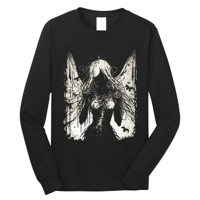 Goth Fairy Witch Fairycore Horror Occult Dark Art Aesthetic Long Sleeve Shirt