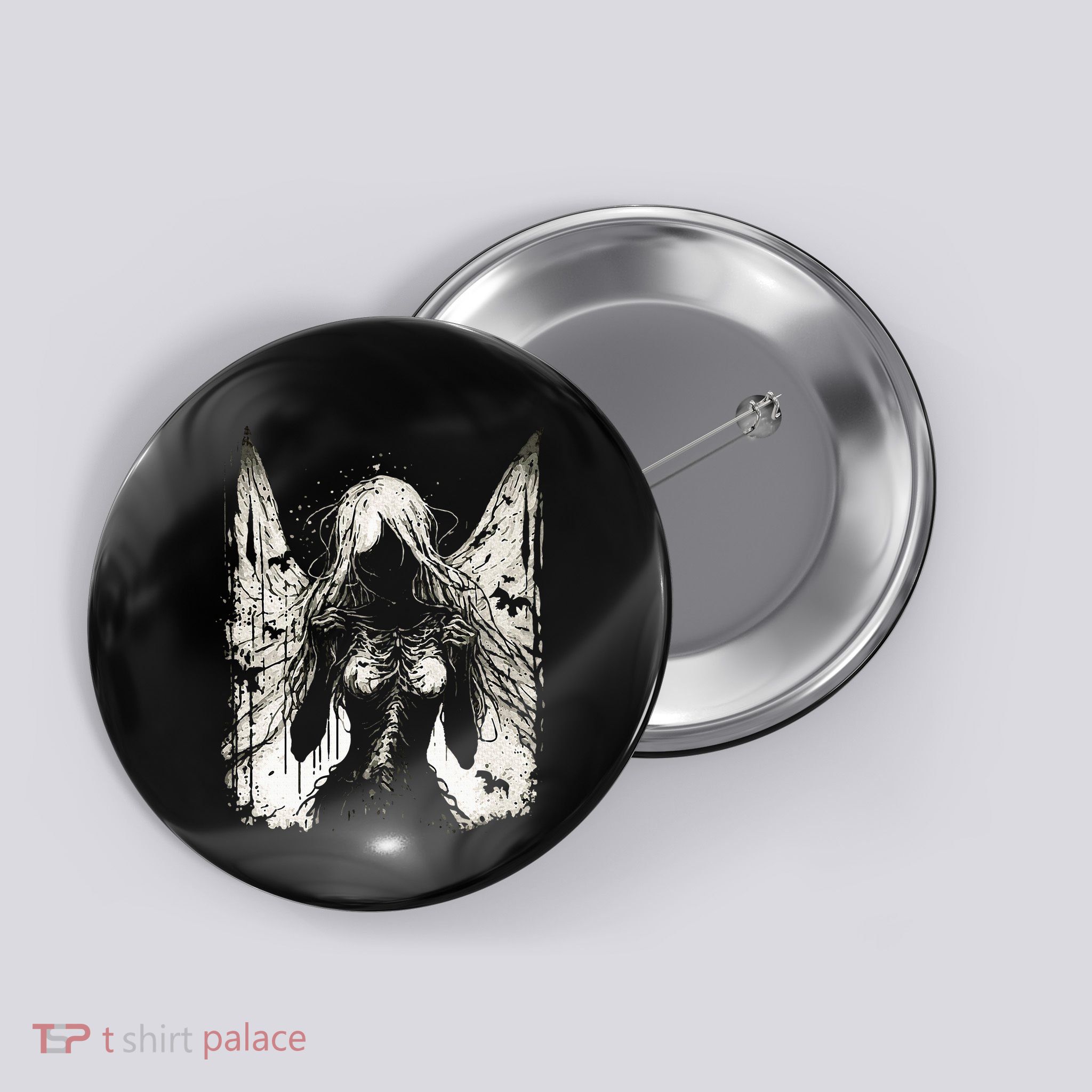 Goth Fairy Witch Fairycore Horror Occult Dark Art Aesthetic Button