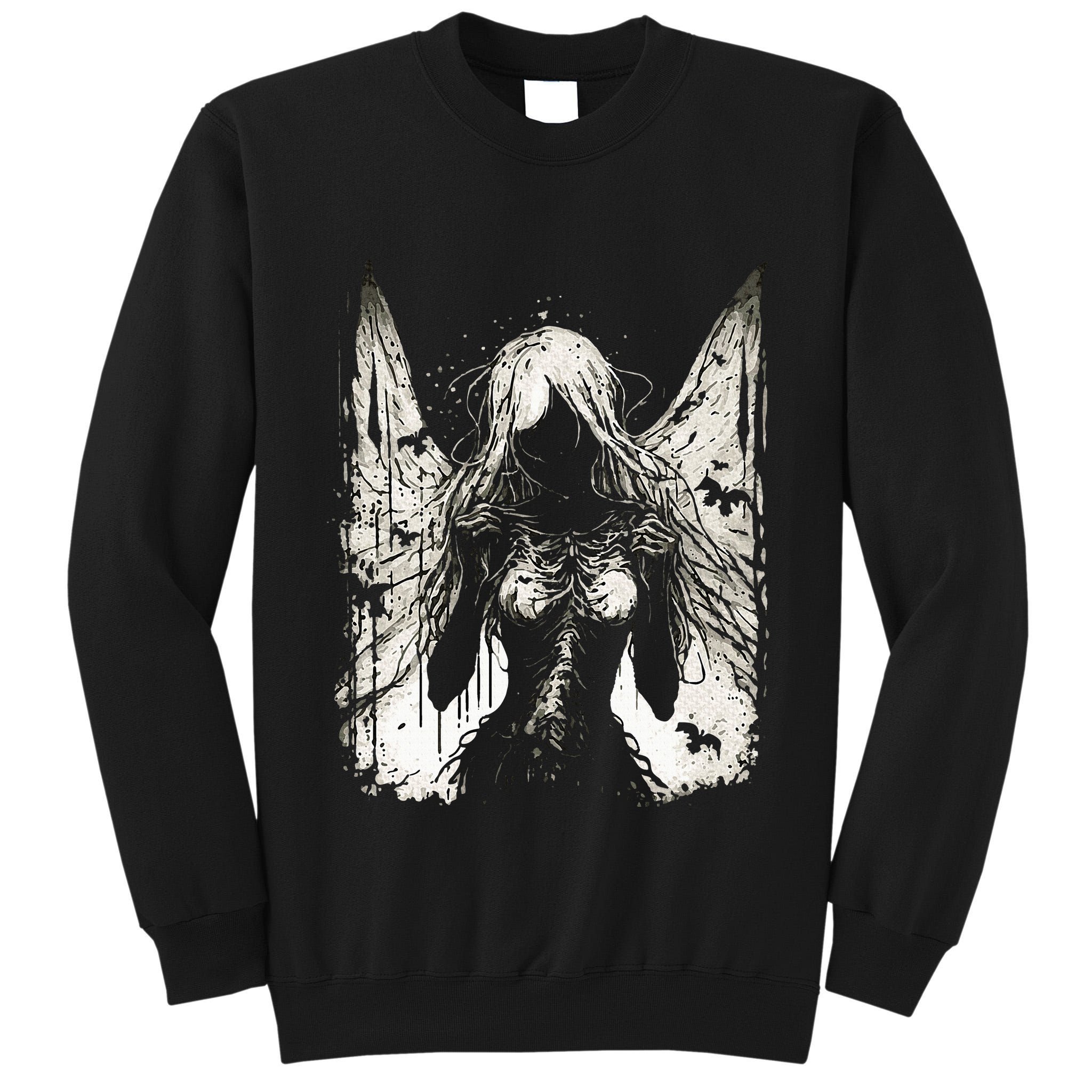 Goth Fairy Witch Fairycore Horror Occult Dark Art Aesthetic Tall Sweatshirt