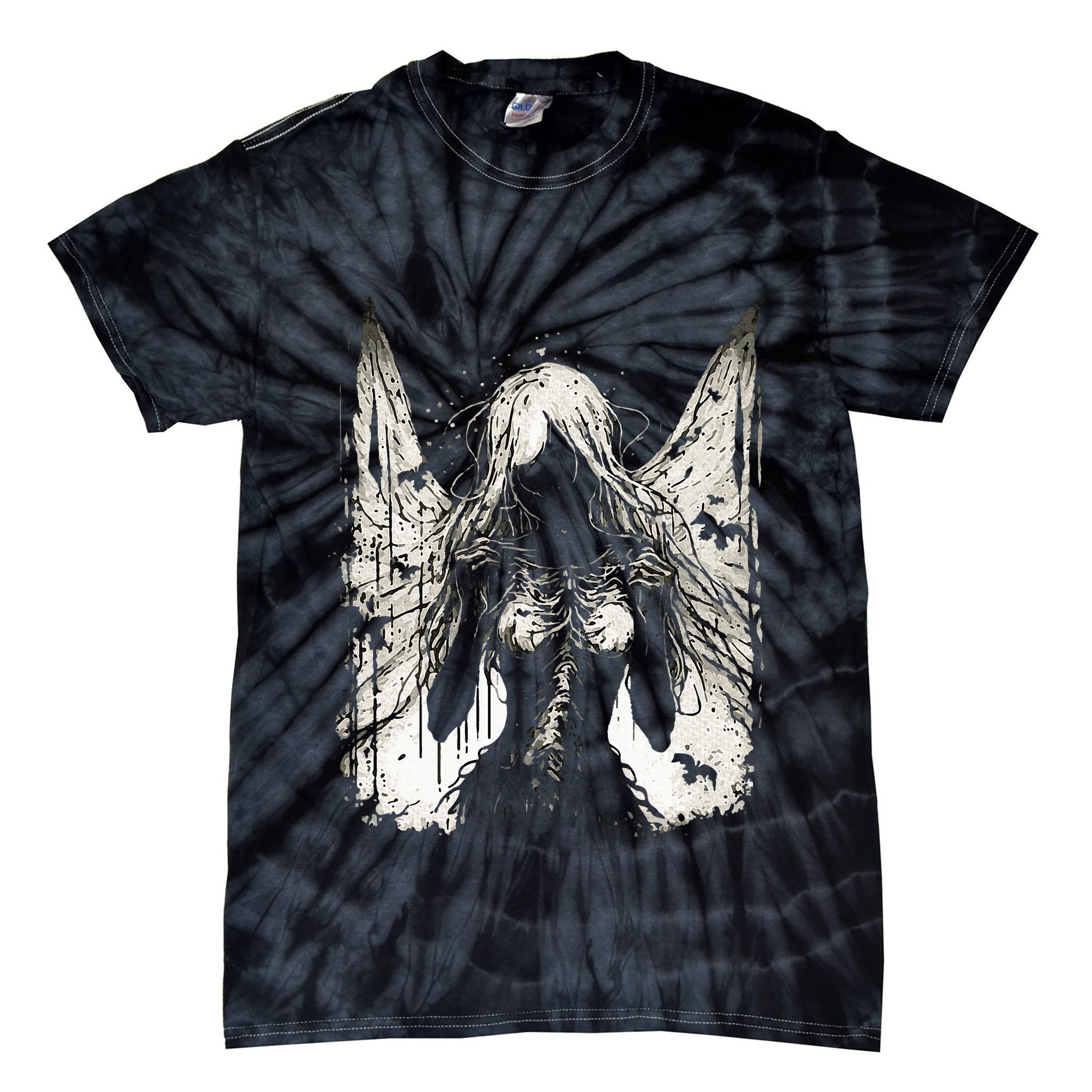 Goth Fairy Witch Fairycore Horror Occult Dark Art Aesthetic Tie-Dye T-Shirt