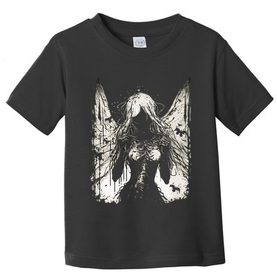 Goth Fairy Witch Fairycore Horror Occult Dark Art Aesthetic Toddler T-Shirt