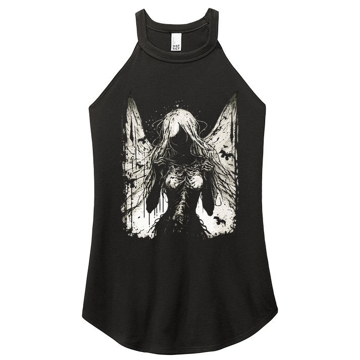Goth Fairy Witch Fairycore Horror Occult Dark Art Aesthetic Women's Perfect Tri Rocker Tank