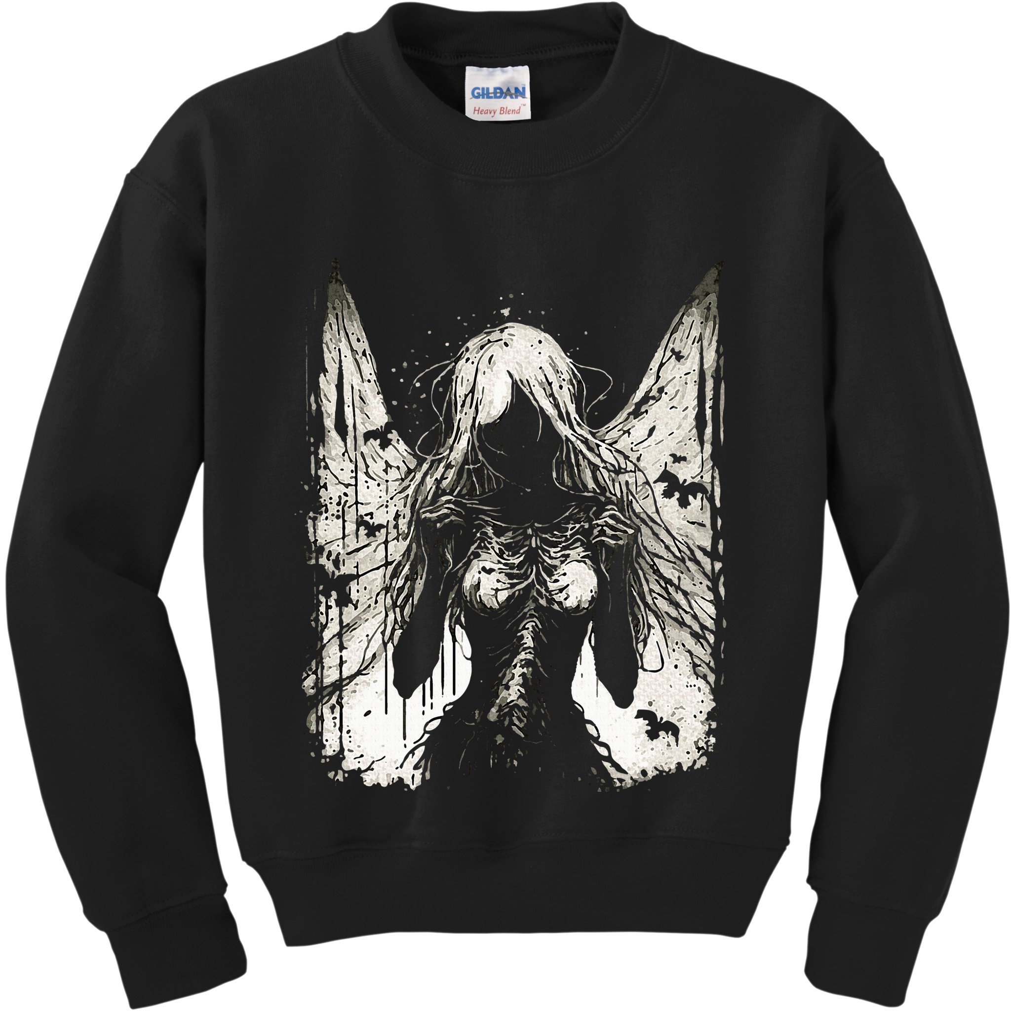 Goth Fairy Witch Fairycore Horror Occult Dark Art Aesthetic Kids Sweatshirt