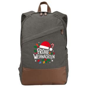 German Family Weihnachts Familie 2024 Merry Christmas Tank Top Cotton Canvas Backpack