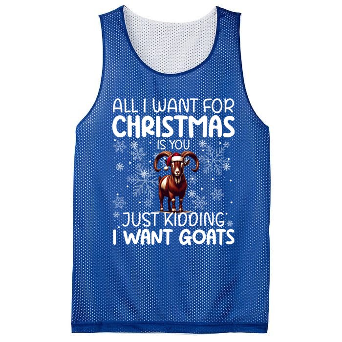 Goat Funny Xmas Sunglasses Santa Hat Snowflakes Novelty Cool Gift Mesh Reversible Basketball Jersey Tank