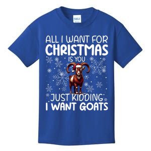 Goat Funny Xmas Sunglasses Santa Hat Snowflakes Novelty Cool Gift Kids T-Shirt